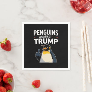 Servilleta De Papel Aletas de pingüino arriba resisten pingüinos contr