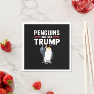 Servilleta De Papel Aletas de pingüino arriba resisten pingüinos contr