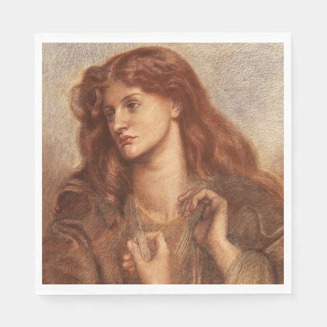 Servilleta De Papel Alexa Wilding (Joven Elegante Con Pelo Rojo) (Anverso)