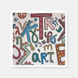 Servilleta De Papel Alfabeto colorido