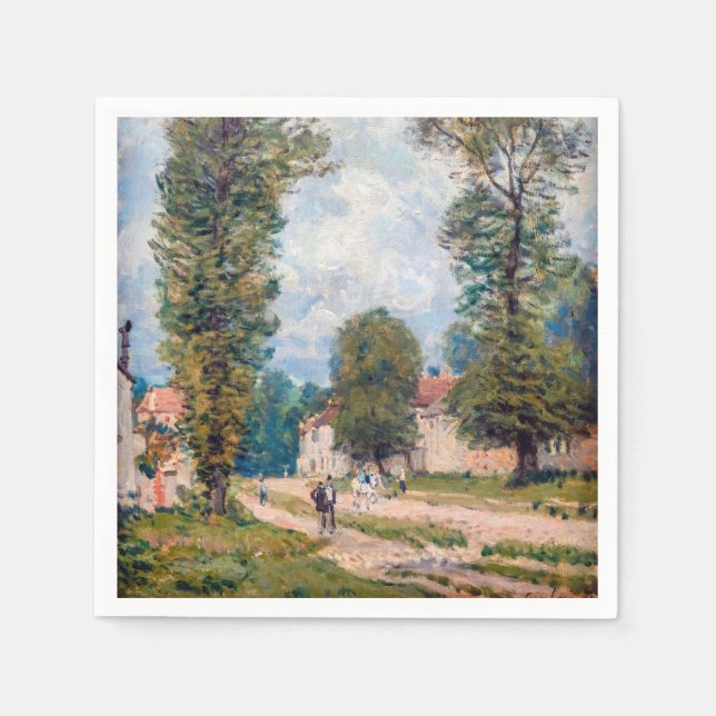 Servilleta De Papel Alfred Sisley - La carretera de Versalles (Anverso)
