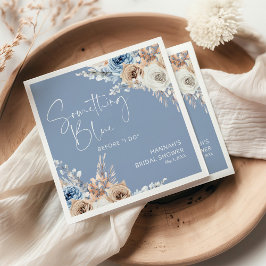 Servilleta De Papel Algo Azul antes de hacer ducha de novia