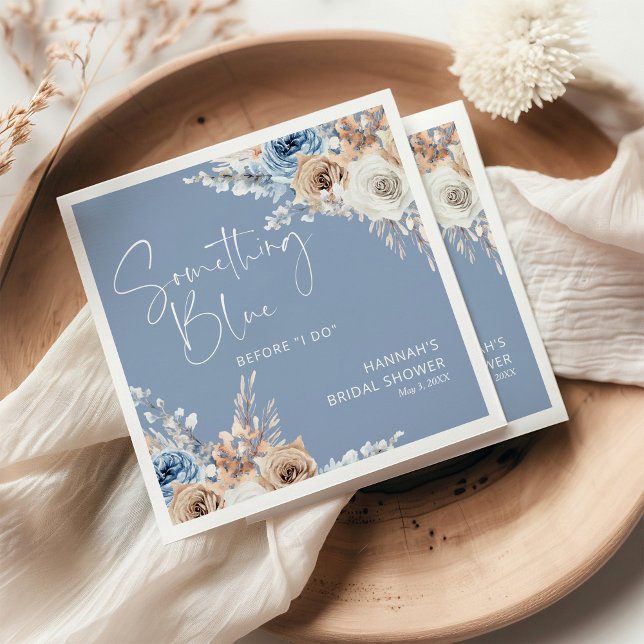 Servilleta De Papel Algo Azul antes de hacer ducha de novia (Subido por el creador)