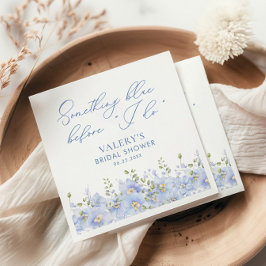 Servilleta De Papel Algo Azul Antes De Hacer Ducha De Novias Florales