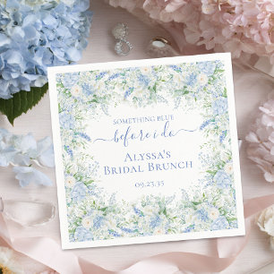 Servilleta De Papel Algo Azul Antes de Hacer Floral Desayuno Nupcial