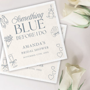 Servilleta De Papel Algo Azul Antes de Hacer Lluvia de Novia Caprichos
