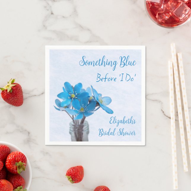 Servilleta De Papel Algo Azul Antes de la Boda (In situ)