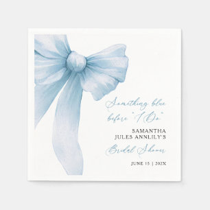 Servilleta De Papel Algo Azul Azul Bow Ducha Británica