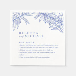 Servilleta De Papel Algo Azul Divertido Hechos Simple Botánico