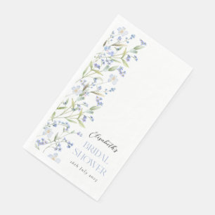 Servilleta De Papel Algo Azul Fiesta de Despedida de Soltera Floral