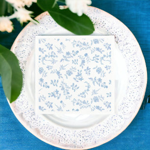 Servilleta De Papel Algo azul fiesta de despedida de soltera floral vi