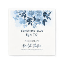 Algo Azul Floral Script Papel para Despedida de So