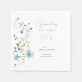 Servilleta De Papel Algo de ducha azul de flores silvestres