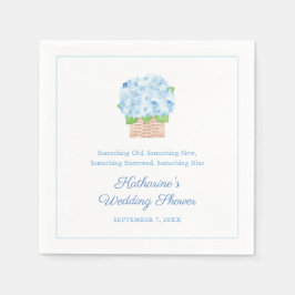 Servilleta De Papel Algo de ducha de novia en verano de primavera azul