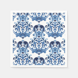 Servilleta De Papel Algo de ducha nupcial de primavera azul