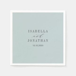 Servilleta De Papel Algo de Personalizado Monocolor Azul boda