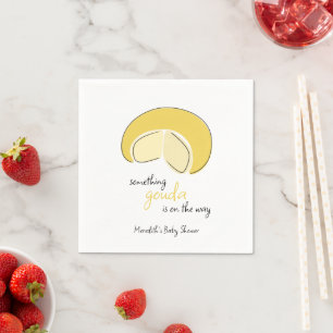 Servilleta De Papel Algo Gouda En Camino Ruedas De Queso Baby Shower