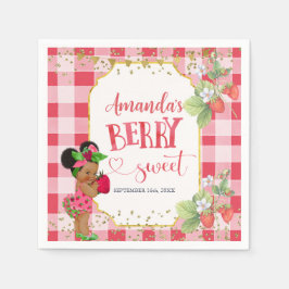 Servilleta De Papel Alguien Berry Sweet Strawberry Chica Baby Shower