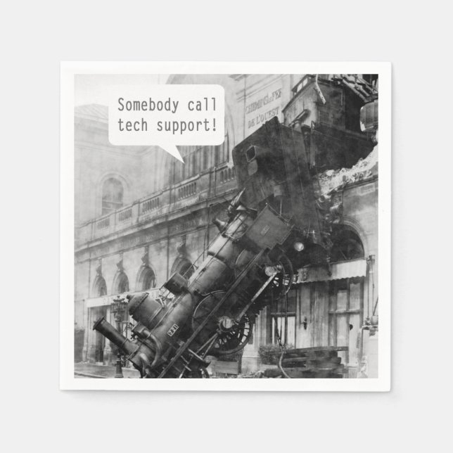 Servilleta De Papel Alguien llame al tren de asistencia técnica Wrect (Anverso)