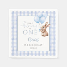 Algun Conejo Cumple Un Año con Globos Azules