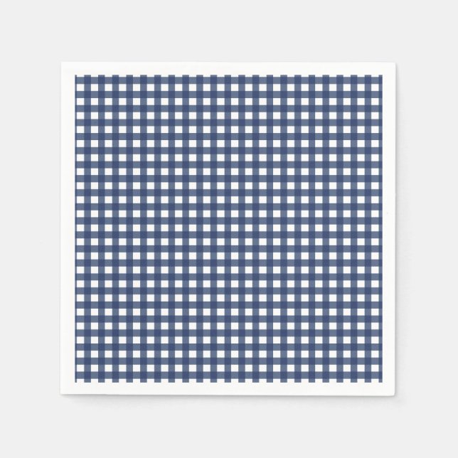 Servilleta De Papel Algún conejo es uno cumpleaños azul Gingham (Anverso)