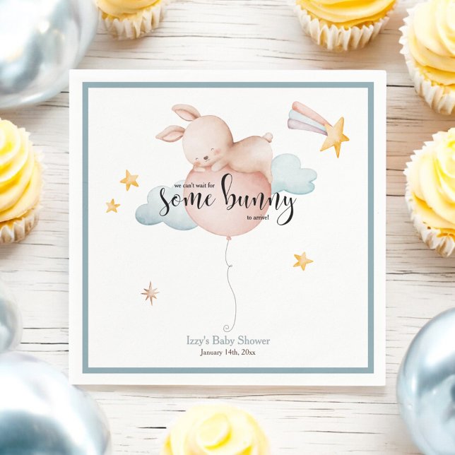 Servilleta De Papel Algunos Bunny Balloon & Shooting Star Baby Shower (Subido por el creador)