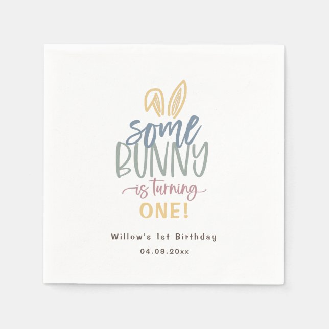 Servilleta De Papel Algunos Bunthday Party (Anverso)