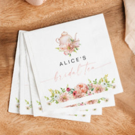 Servilleta De Papel ALICE Rubor Floral Desayuno Nupcial Fiesta Té Brun