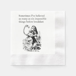 Servilleta De Papel Alice, seis cosas imposibles
