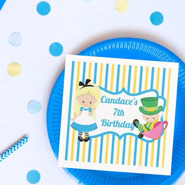 Servilleta De Papel Alicia de niños amables en la fiesta de cumpleaños (Subido por el creador)