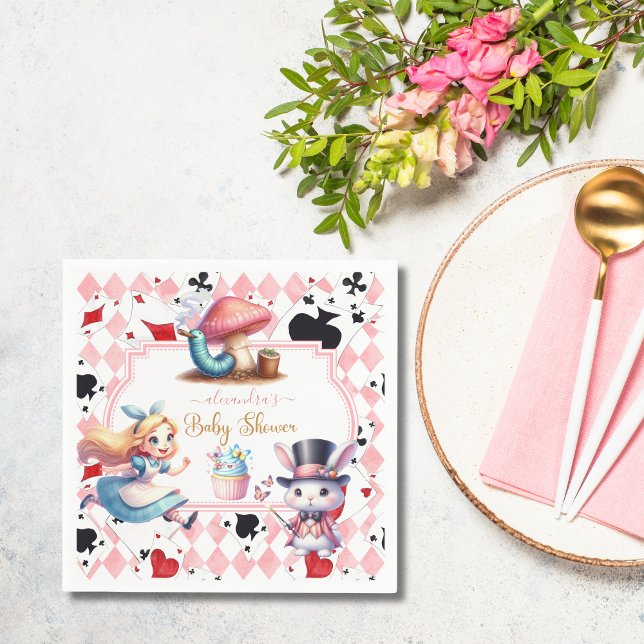 Servilleta De Papel Alicia en Baby Shower de maravillas (Subido por el creador)
