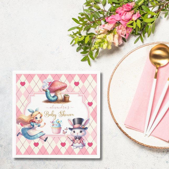 Servilleta De Papel Alicia en Baby Shower de maravillas (Subido por el creador)