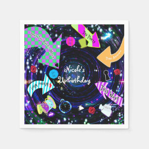 Servilleta De Papel Alicia en el agujero de conejo en el Fiesta del pa