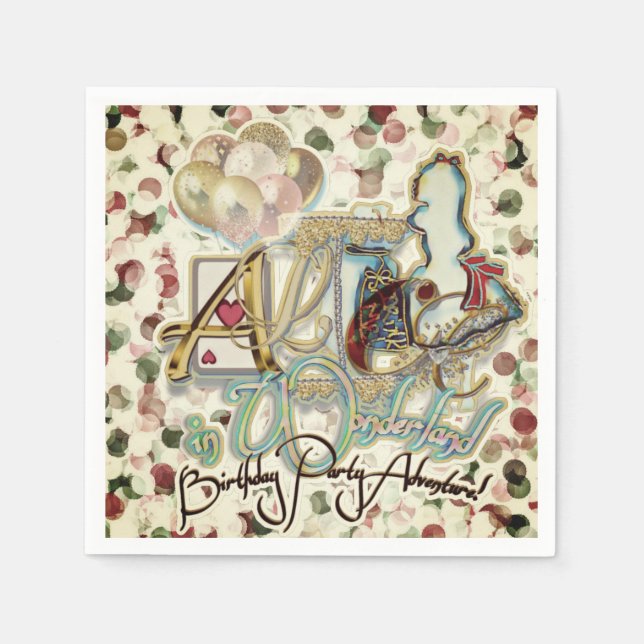 Servilleta De Papel Alicia en el país de las maravillas (Anverso)