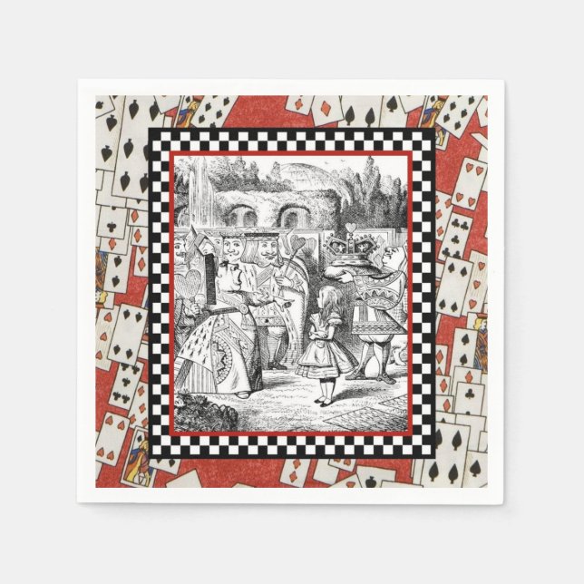 Servilleta De Papel Alicia en el patio de la Reina 1 (Anverso)