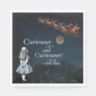 Servilleta De Papel Alicia en las toallas de los Navidades Curiouser d