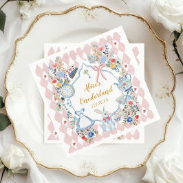 Servilleta De Papel Alicia en ONEderland 1er cumpleaños Whimsical