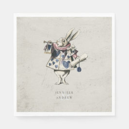 Servilleta De Papel Alicia vintage en el Boda del país de las maravill