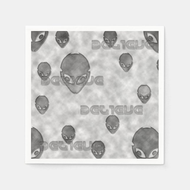 Servilleta De Papel Alien Believe (Anverso)