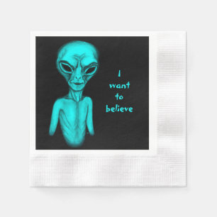 Servilleta De Papel Alien, quiero creer