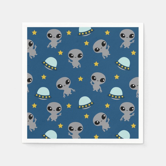 Servilleta De Papel Aliens Napkins (Anverso)