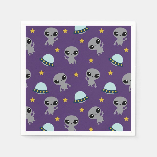 Servilleta De Papel Aliens Napkins (Anverso)