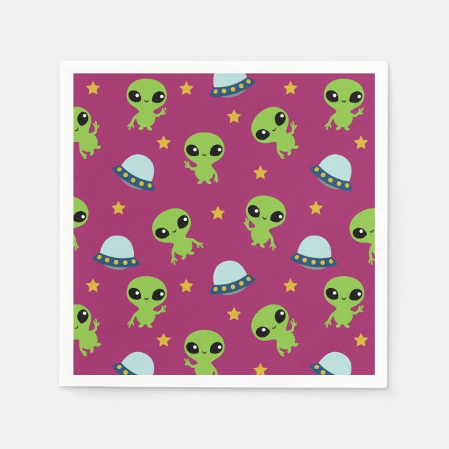 Servilleta De Papel Aliens Napkins (Anverso)