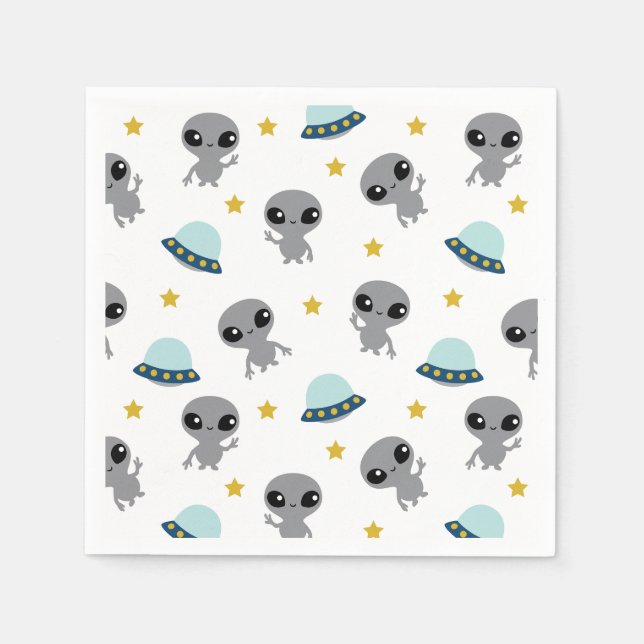 Servilleta De Papel Aliens Napkins (Anverso)