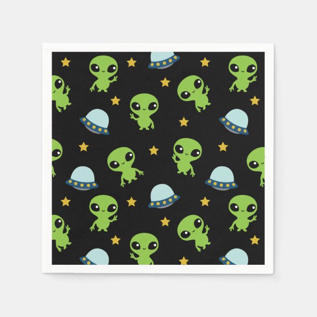 Servilleta De Papel Aliens Napkins (Anverso)