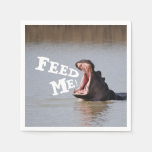 Servilleta De Papel ¡Alimentadme! Hippo Funny