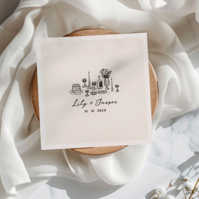 Servilleta De Papel Alimentos Bodas desprendidos a mano (Subido por el creador)