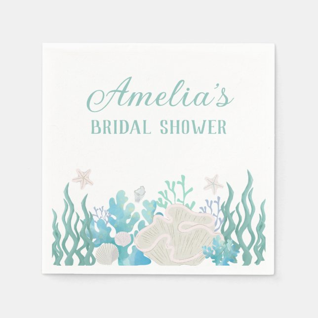 Servilleta De Papel All I Sea Beach Ocean Bridal Shower (Anverso)