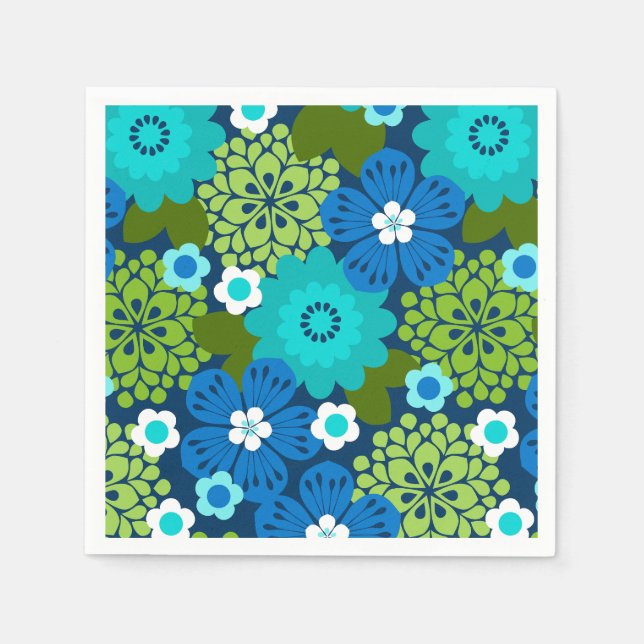 Servilleta De Papel Allana Garden Hawaiian Graphical Floral - Cool (Anverso)