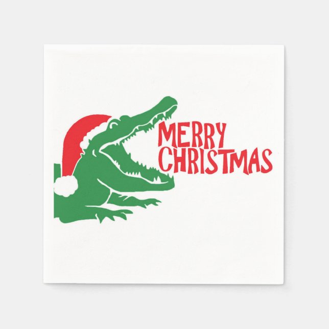 Servilleta De Papel Alligator navidades papel servilletas (Anverso)
